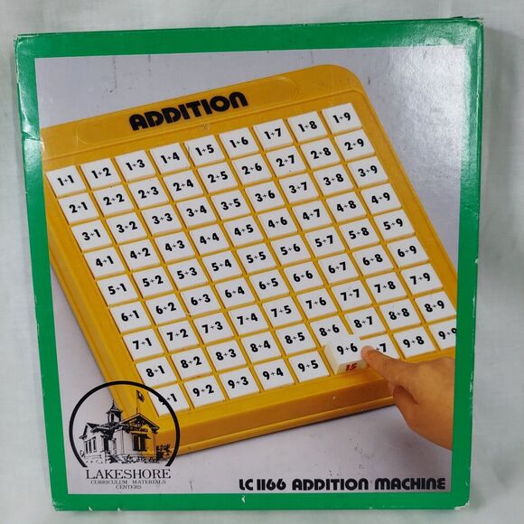 Addition Math Machine Lakeshore Curriculum Nichigans Toy LC 1166 Box Vintage - Picture 1 of 16